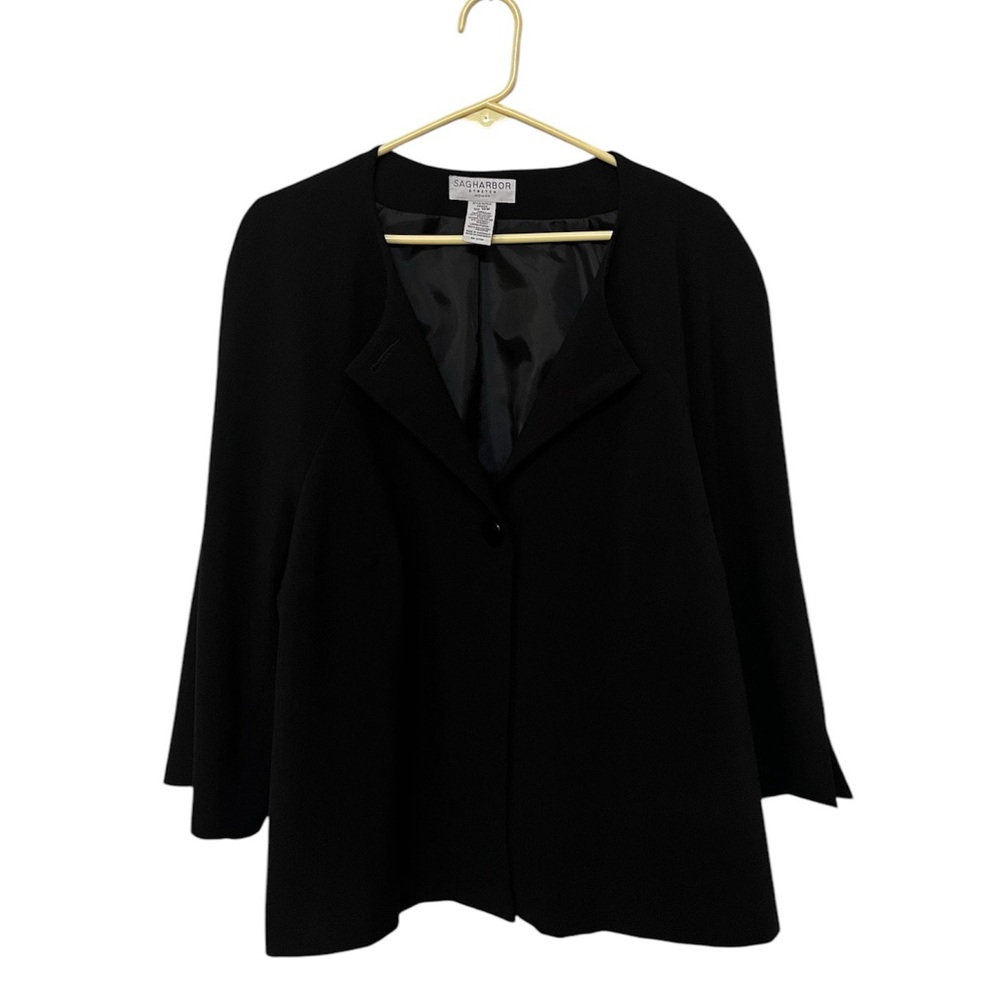 sag harbor stretch flowing A Line Cape coat jacket Lined Size 18